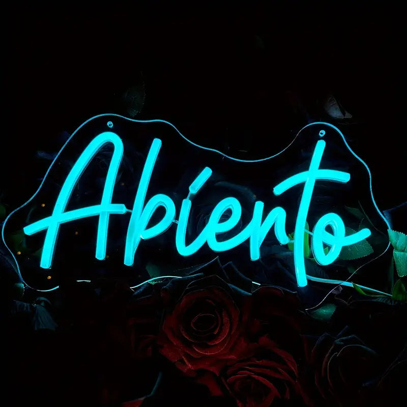 Abierto Neón 37x19cm