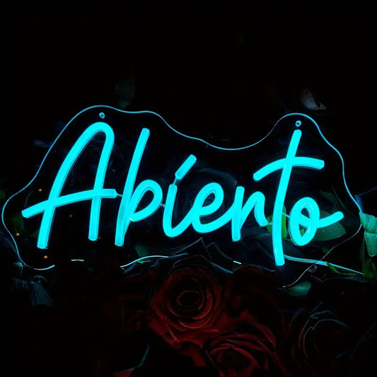 Abierto Neón 37x19cm