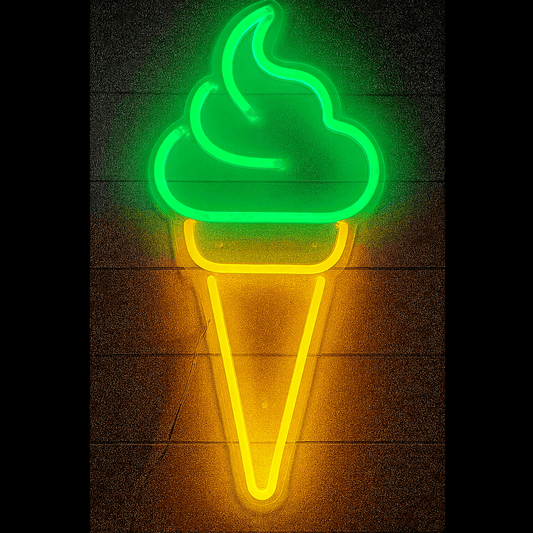 Helado soft neón 38x17cm