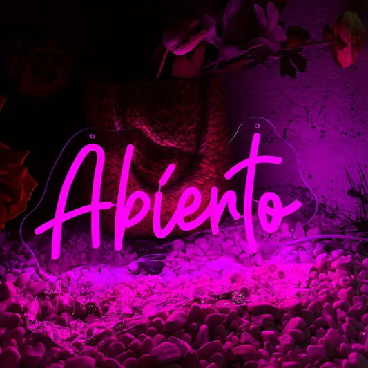 Abierto Neón 37x19cm