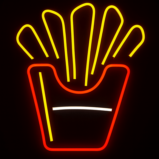 Papas Fritas Neón 38x31cm