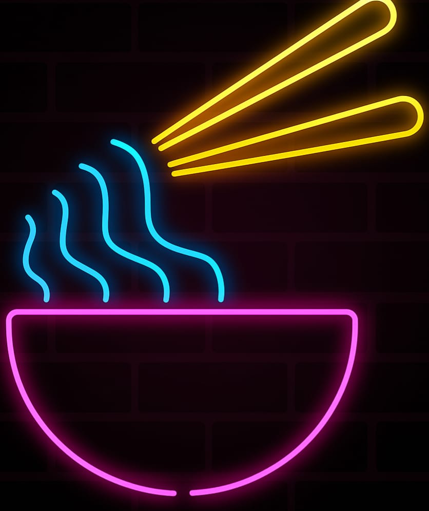 Ramén Neón 33x33cm